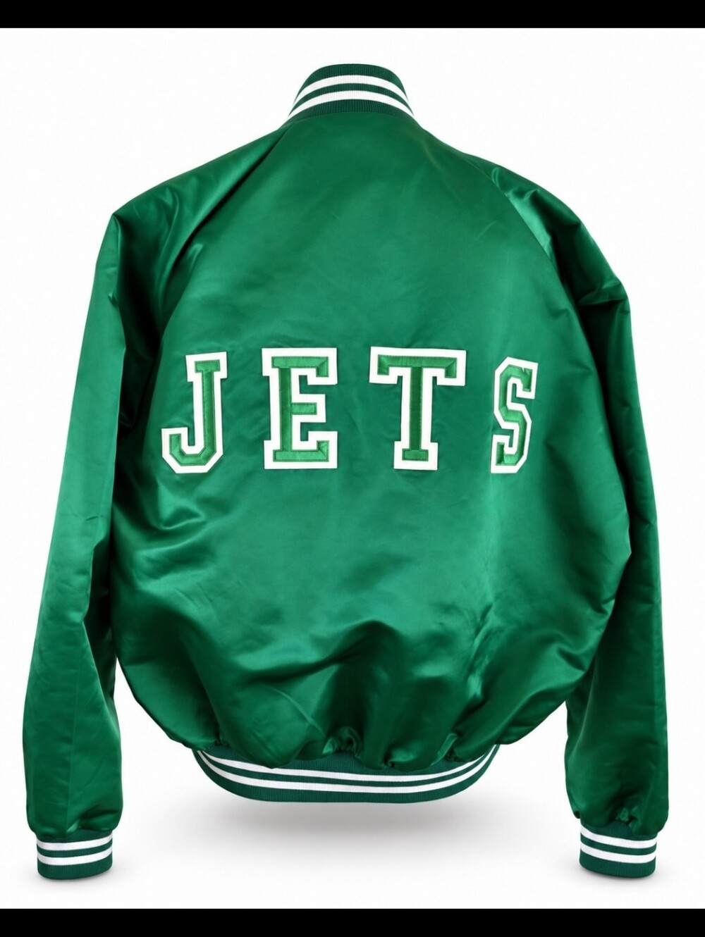 Vintage New York Jets Satin Varsity Jackets Mens L Chalk Line USA NFL - Picture 2 of 13